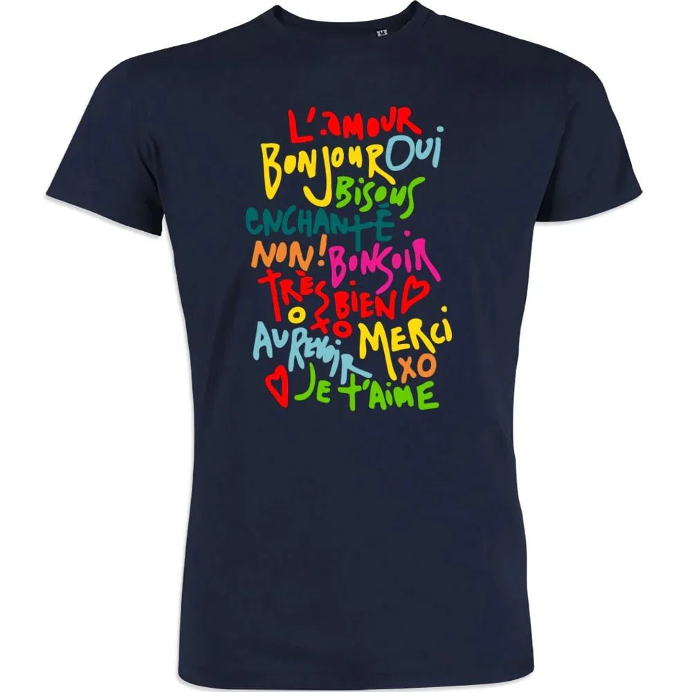 French Words Men's Organic Cotton Tee - Create Marketplace