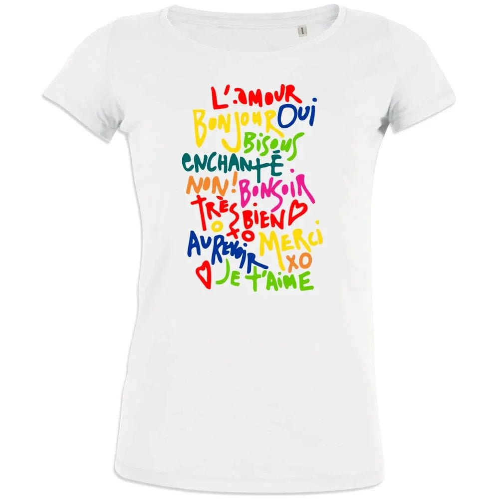 French Words Women's Organic Cotton Tee - Create Marketplace