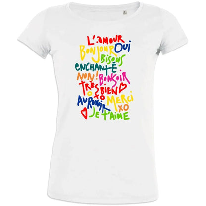 French Words Women's Organic Cotton Tee - Create Marketplace