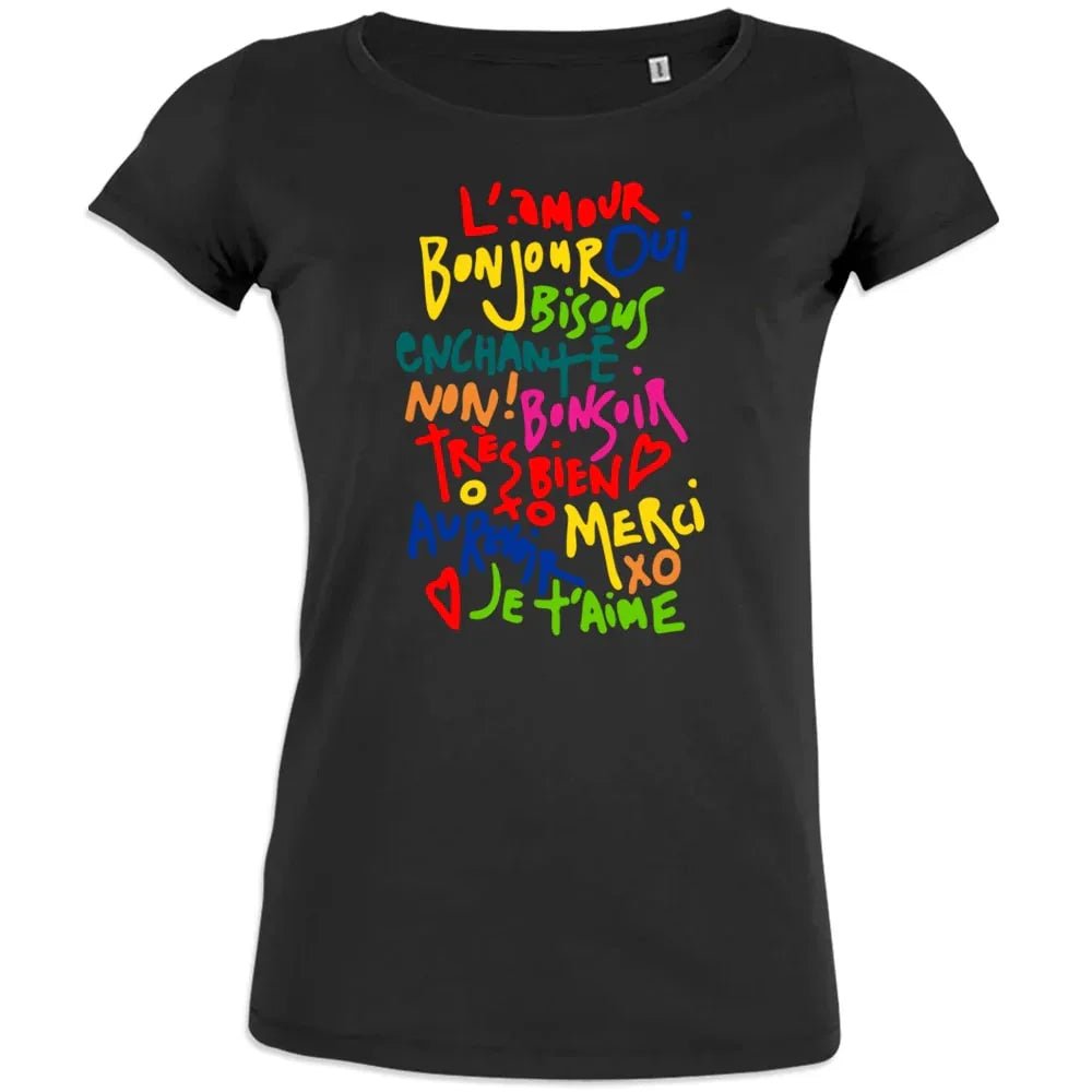French Words Women's Organic Cotton Tee - Create Marketplace