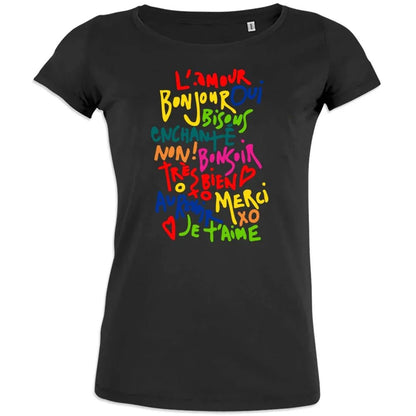 French Words Women's Organic Cotton Tee - Create Marketplace