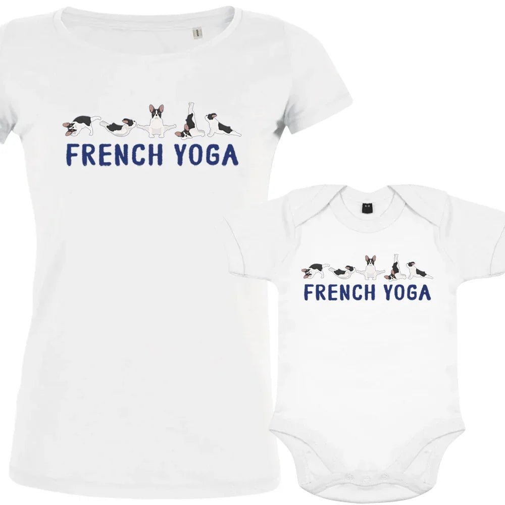 French Yoga Mom and Child Organic Cotton family Set (Set of 2) - Create Marketplace