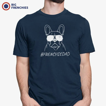 Frenchie Dad Dog With Glasses Men's Organic Cotton Tee - Create Marketplace