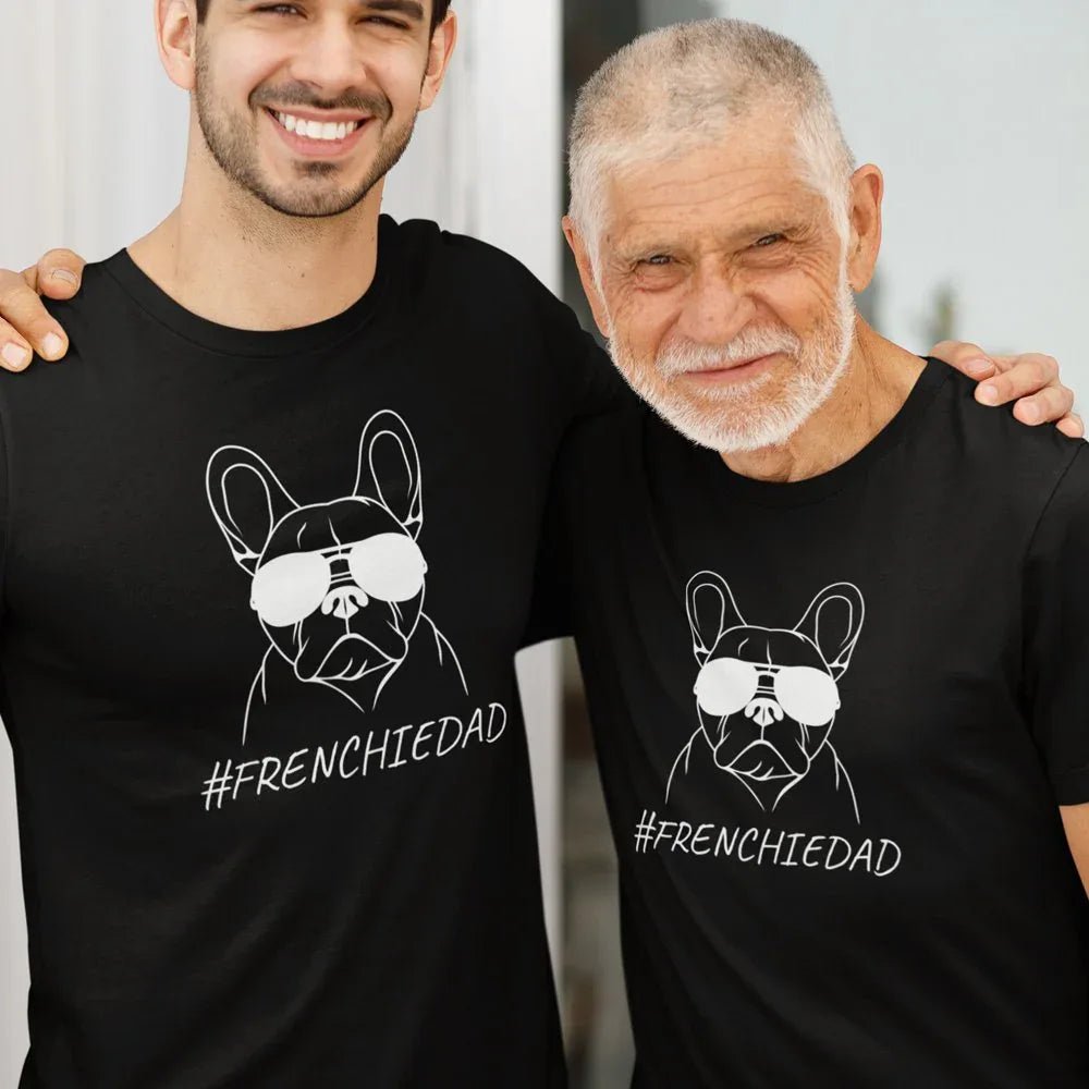 Frenchie Dad Dog With Glasses Men's Organic Cotton Tee - Create Marketplace