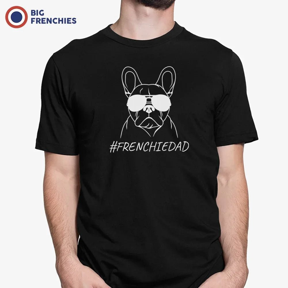 Frenchie Dad Dog With Glasses Men's Organic Cotton Tee - Create Marketplace