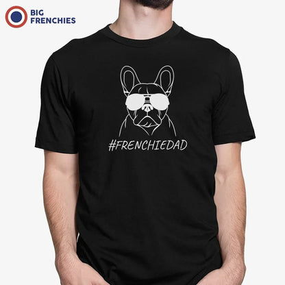 Frenchie Dad Dog With Glasses Men's Organic Cotton Tee - Create Marketplace
