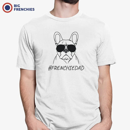 Frenchie Dad Dog With Glasses Men's Organic Cotton Tee - Create Marketplace