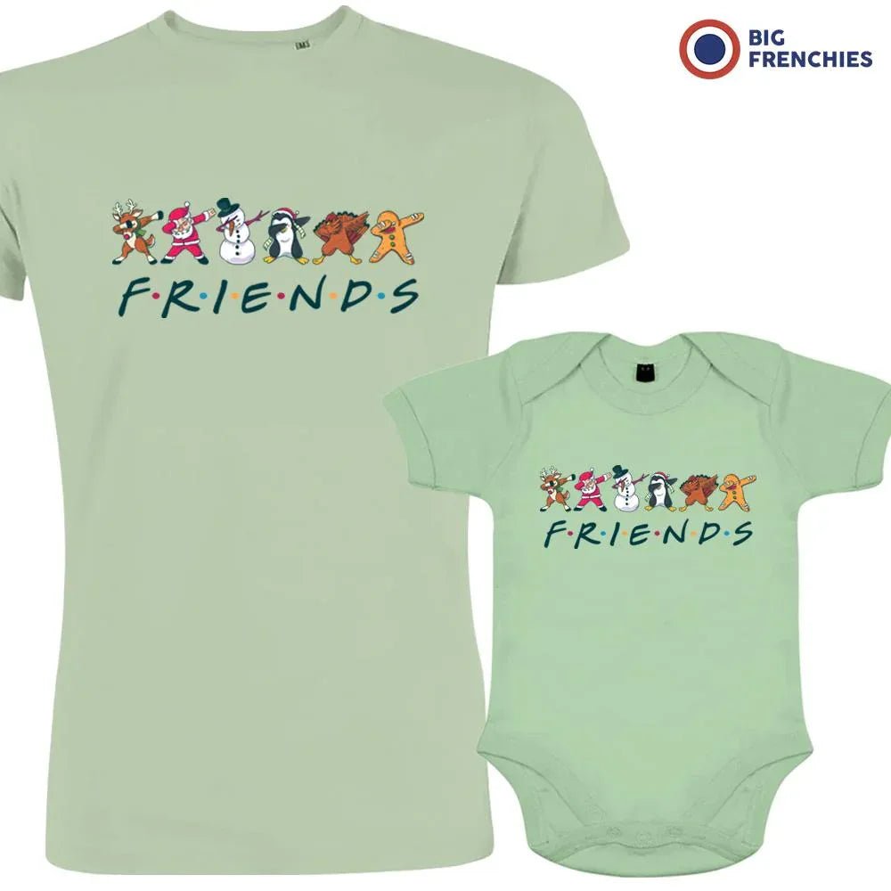 Friends Christmas Dad and Child Organic Cotton family Set (Set of 2) - Create Marketplace