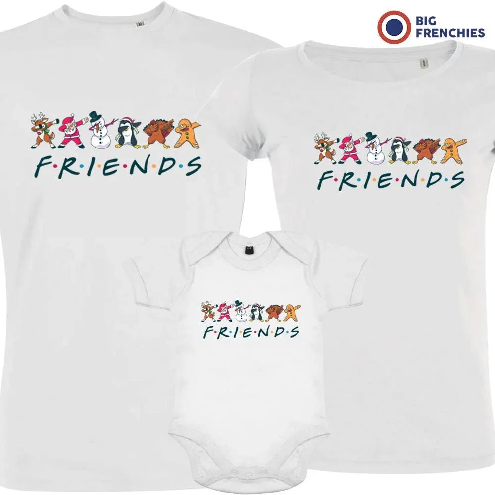 Friends Christmas Matching Family Organic Tees (Set of 3) - Create Marketplace