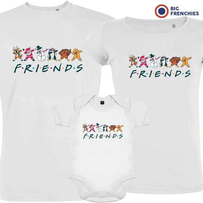 Friends Christmas Matching Family Organic Tees (Set of 3) - Create Marketplace