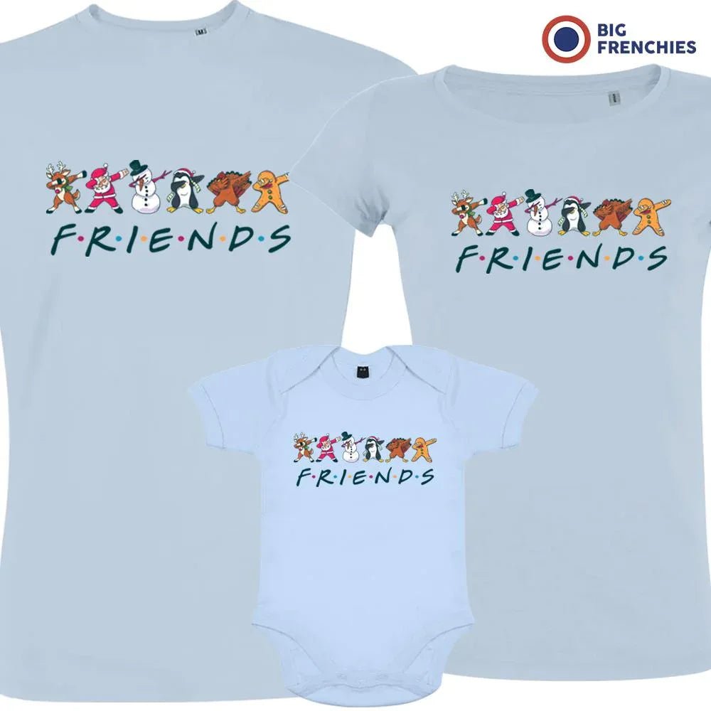 Friends Christmas Matching Family Organic Tees (Set of 3) - Create Marketplace