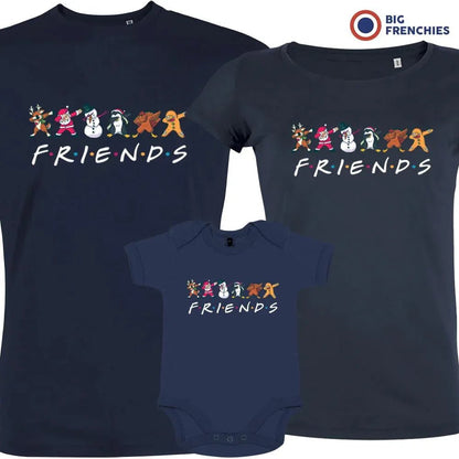 Friends Christmas Matching Family Organic Tees (Set of 3) - Create Marketplace