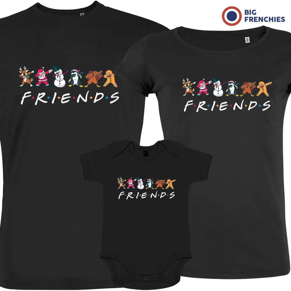 Friends Christmas Matching Family Organic Tees (Set of 3) - Create Marketplace