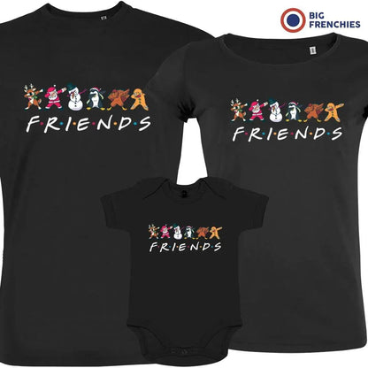 Friends Christmas Matching Family Organic Tees (Set of 3) - Create Marketplace