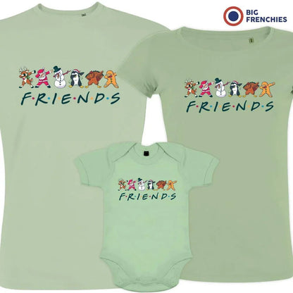 Friends Christmas Matching Family Organic Tees (Set of 3) - Create Marketplace
