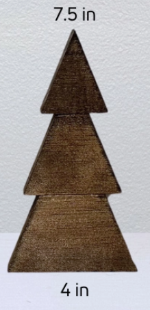 7.5" 2D Wood Tree (Espresso)
