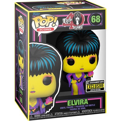 Funko POP! Icons: Elvira Black Light - Entertainment Earth Exclusive - Create Marketplace