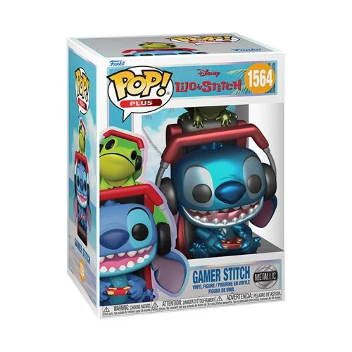 Funko POP Plus: Lilo & Stitch Metallic Gamer Stitch - Create Marketplace