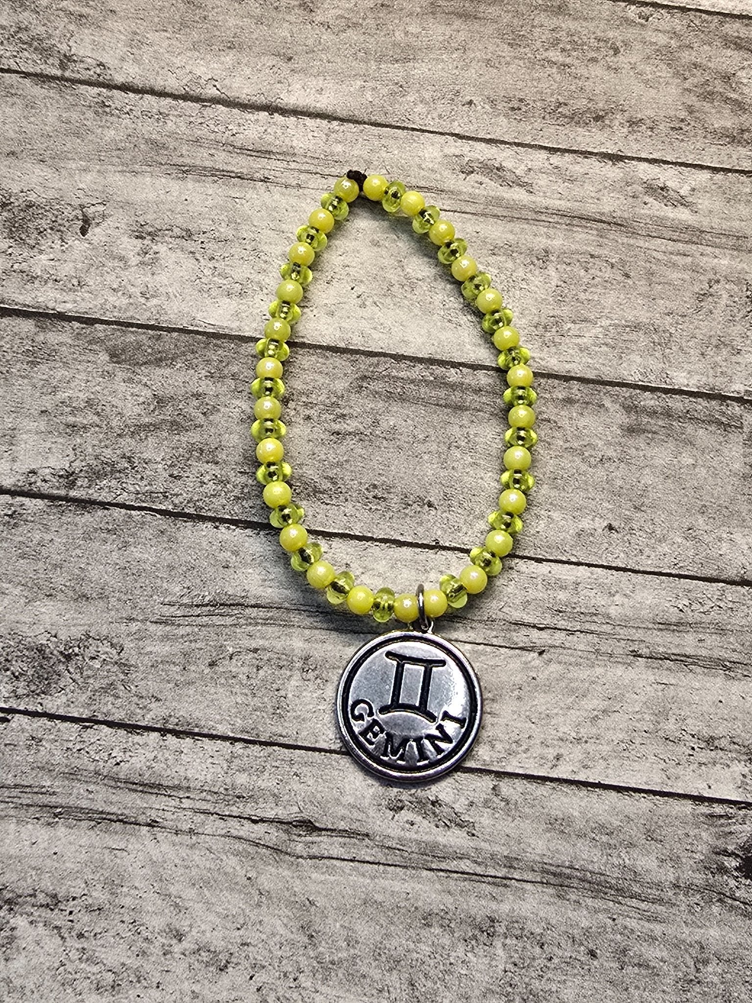 Gemini, Yellow/Green, Bracelet - made by kid Sam - Create Marketplace