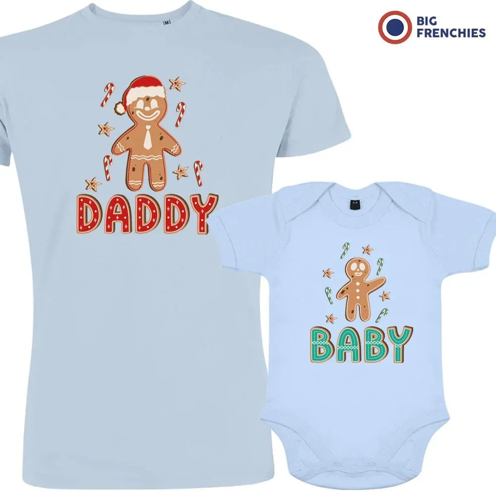 Gingerbread Christmas Dad and Child Organic Cotton family Set (Set of 2) - Create Marketplace