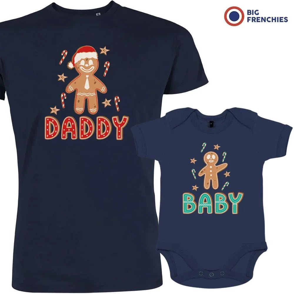 Gingerbread Christmas Dad and Child Organic Cotton family Set (Set of 2) - Create Marketplace