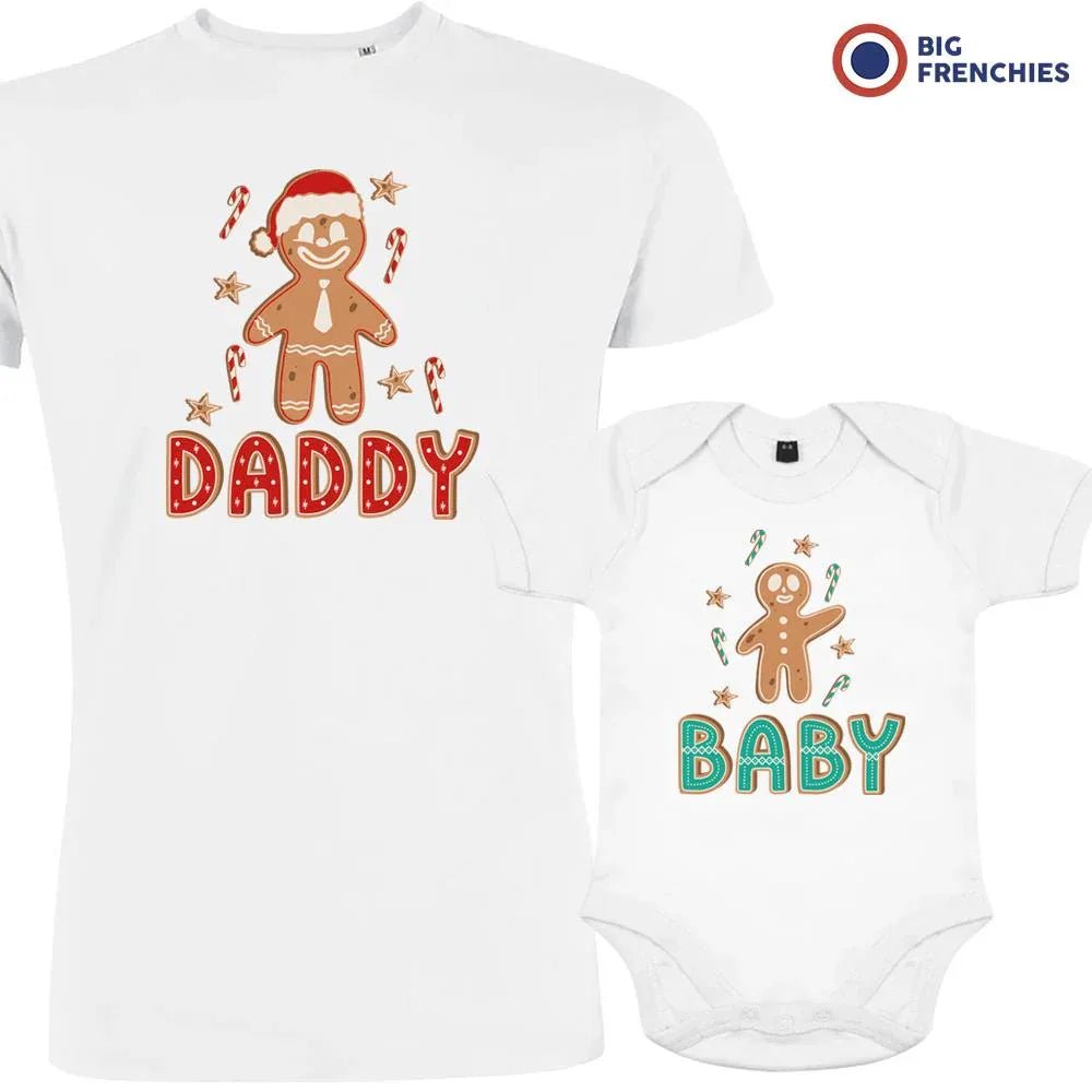 Gingerbread Christmas Dad and Child Organic Cotton family Set (Set of 2) - Create Marketplace