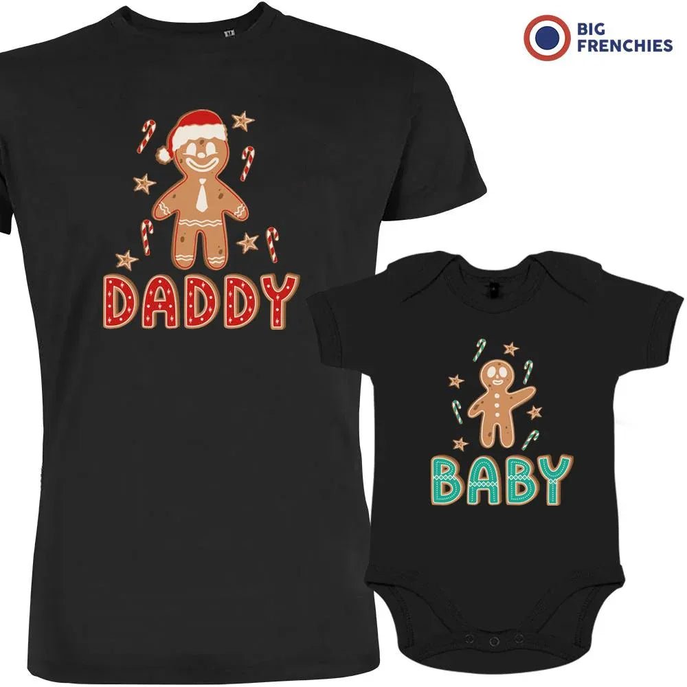 Gingerbread Christmas Dad and Child Organic Cotton family Set (Set of 2) - Create Marketplace