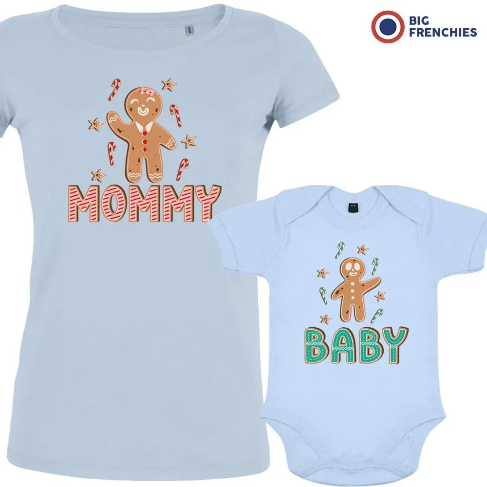 Gingerbread Christmas Mom and Child Organic Cotton family Set (Set of 2) - Create Marketplace