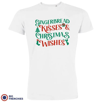 Gingerbread Kisses & Christmas Wishes Men's Organic Cotton Tee - Create Marketplace