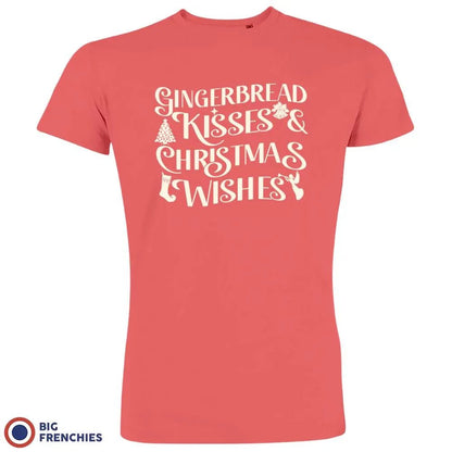 Gingerbread Kisses & Christmas Wishes Men's Organic Cotton Tee - Create Marketplace