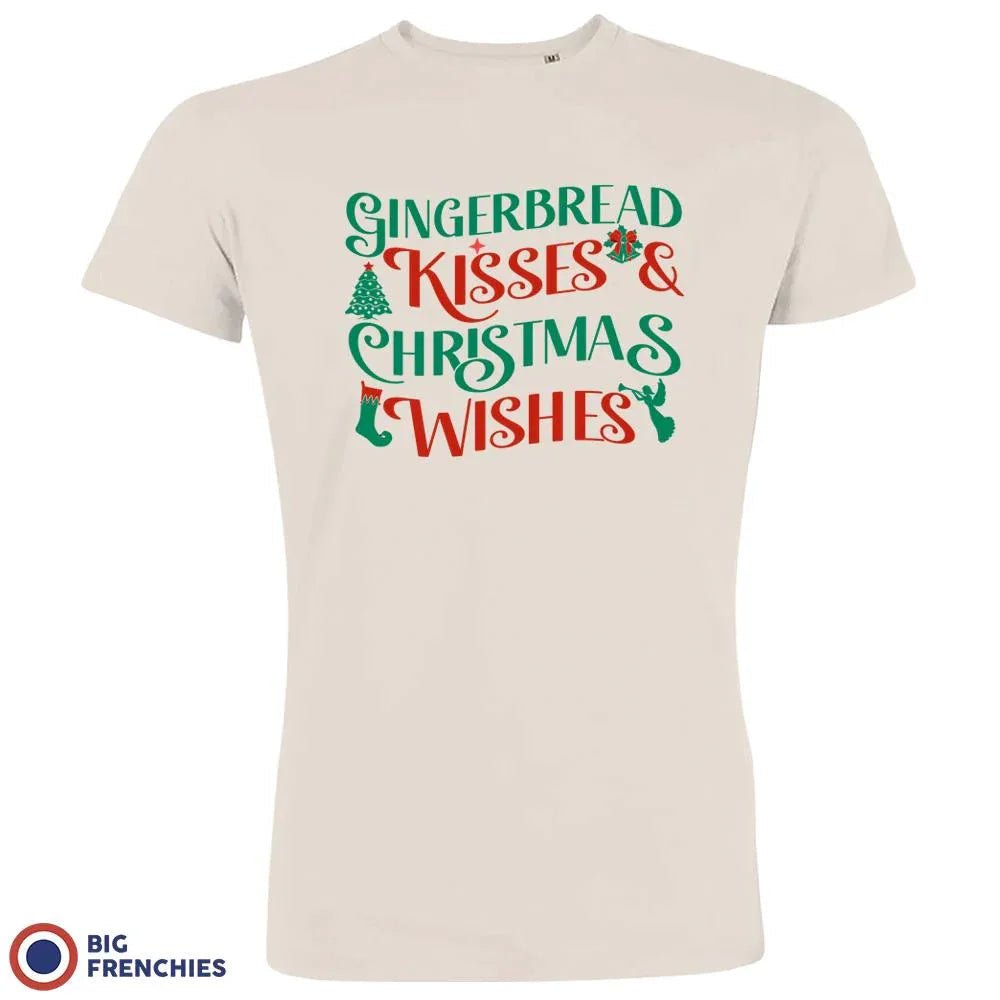 Gingerbread Kisses & Christmas Wishes Men's Organic Cotton Tee - Create Marketplace