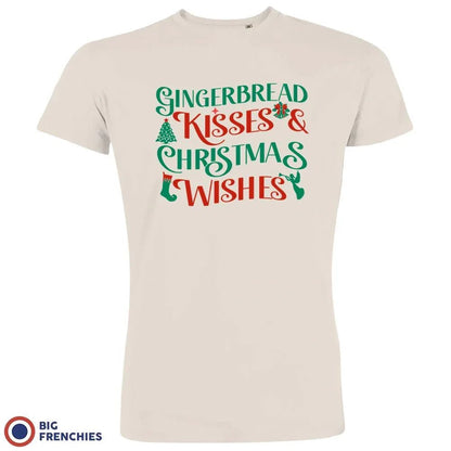 Gingerbread Kisses & Christmas Wishes Men's Organic Cotton Tee - Create Marketplace