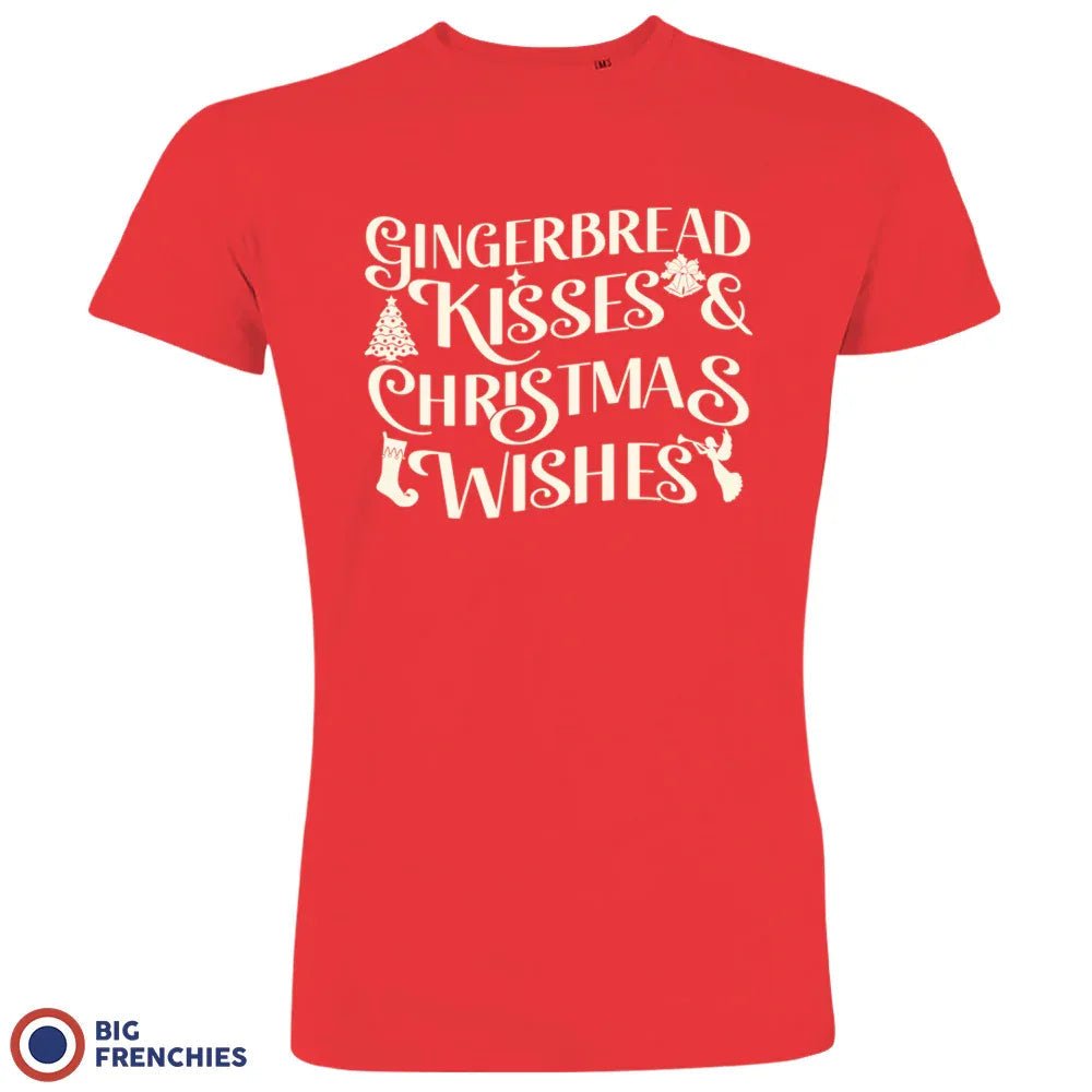 Gingerbread Kisses & Christmas Wishes Men's Organic Cotton Tee - Create Marketplace
