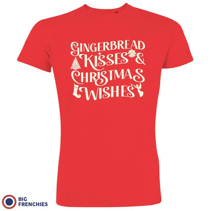 Gingerbread Kisses & Christmas Wishes Men's Organic Cotton Tee - Create Marketplace