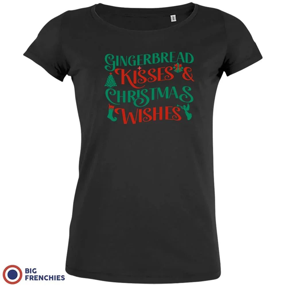Gingerbread Kisses & Christmas Wishes Women's Organic Cotton Tee - Create Marketplace