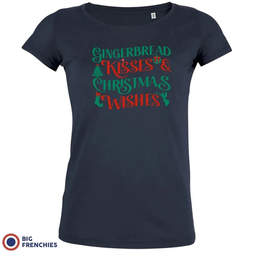 Gingerbread Kisses & Christmas Wishes Women's Organic Cotton Tee - Create Marketplace