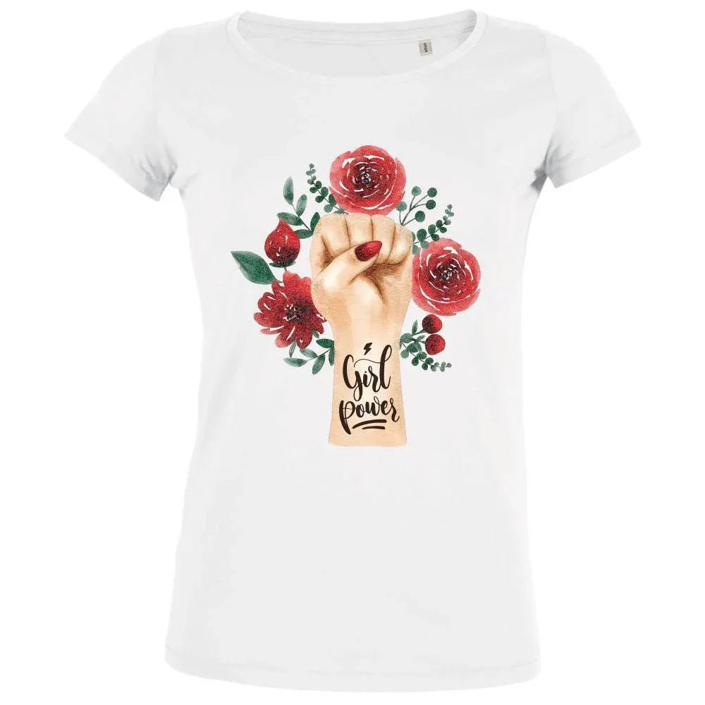 Girl Power Fist Women's Organic Tee - Create Marketplace
