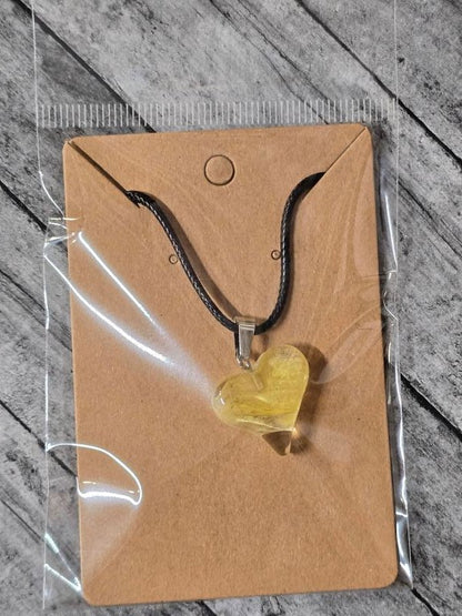 Glass heart necklace - Create Marketplace
