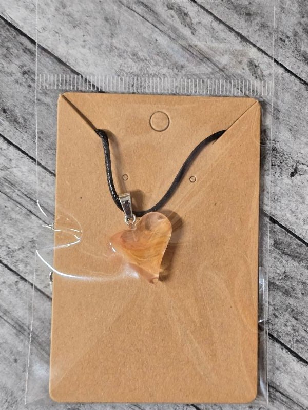 Glass heart necklace - Create Marketplace