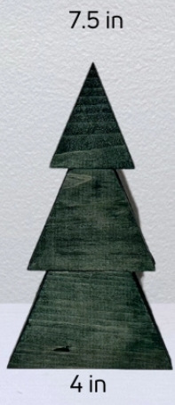 7.5" 2D Wood Tree (Green)