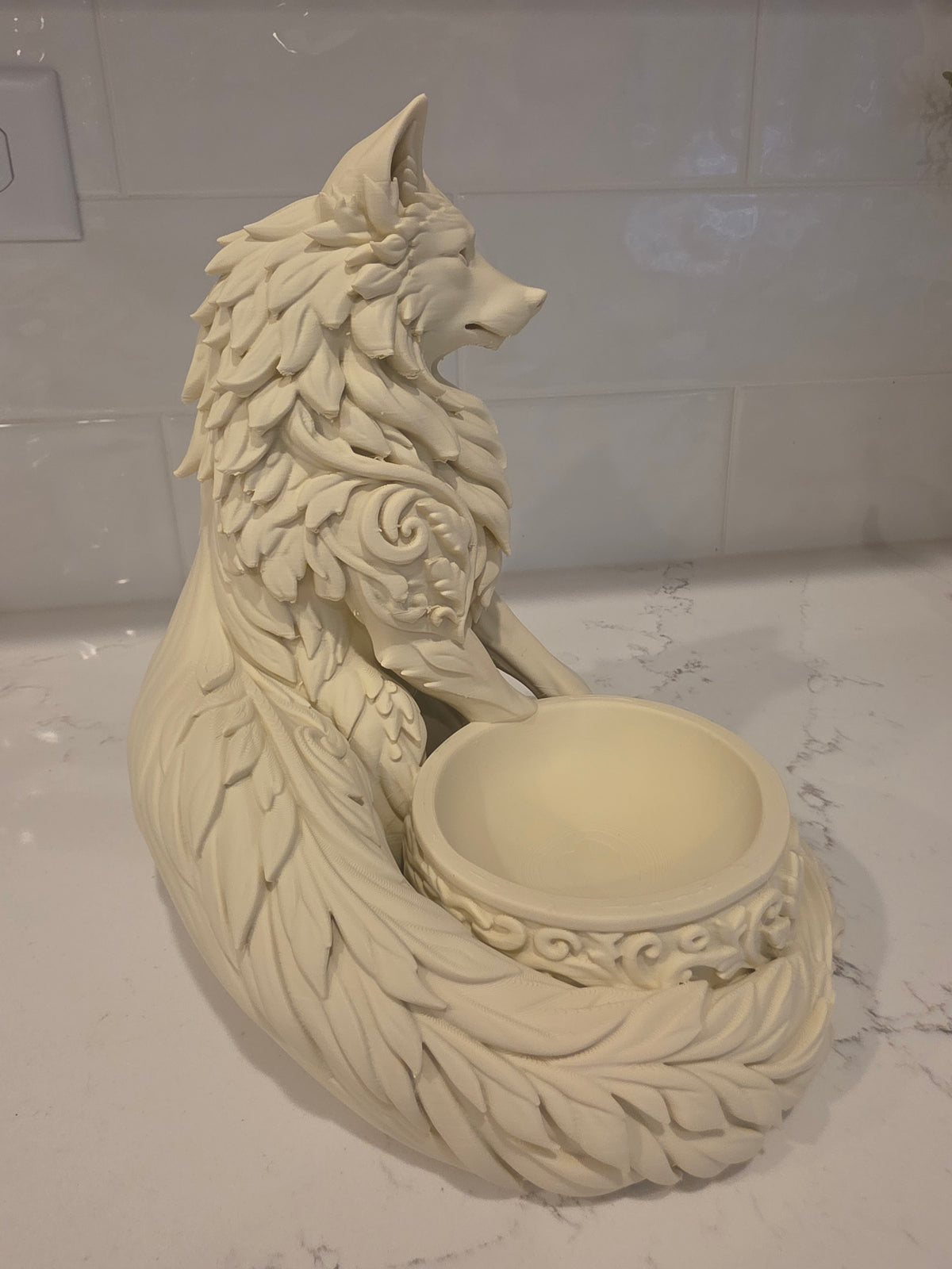 Pot de fleurs loup imprimé en 3D