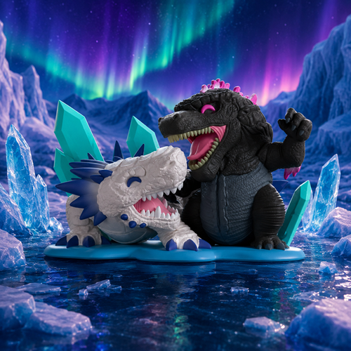 Godzilla x Kong: The New Empire Collection Godzilla vs Shimo Vinyl Figure 2-Pack 2 - Create Marketplace