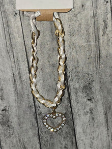Gold and White Heart Bracelet - made by kid Sam - Create Marketplace