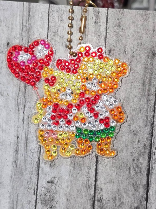 Golden bear couple D.A. keychain - made by kid noah - Create Marketplace