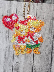 Golden bear couple D.A. keychain - made by kid noah - Create Marketplace