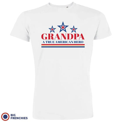Grandpa A True American Hero Men's Organic Tee - Create Marketplace