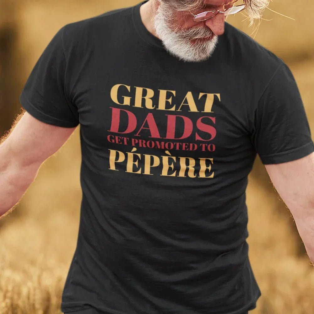 Great Dads Get Promoted To Pépère Men's Organic Tee - Create Marketplace