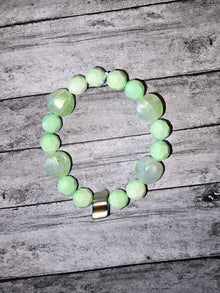 Green Mother of Pearl Bracelet - made by kid Sam - Create Marketplace