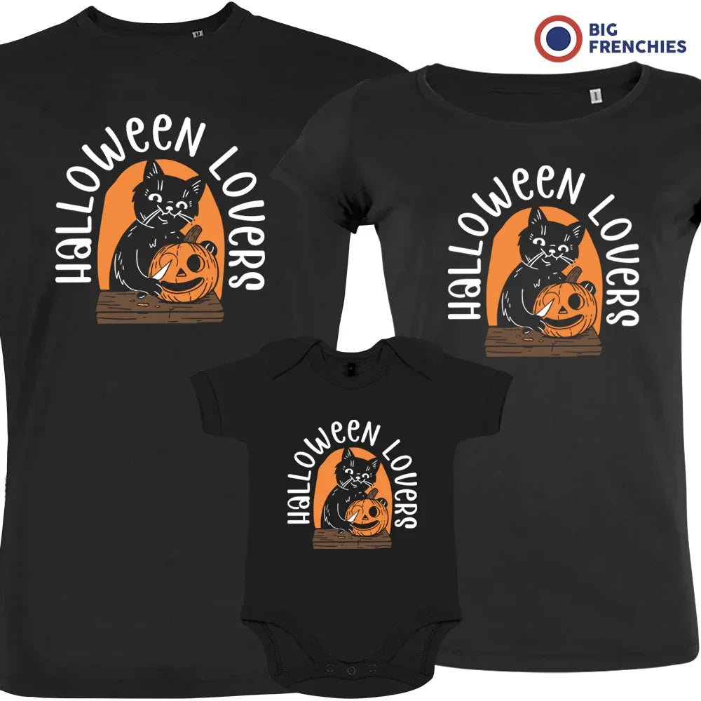 Halloween Lovers With a Cat Matching Organic Cotton Family Set (Set of 3) - Create Marketplace