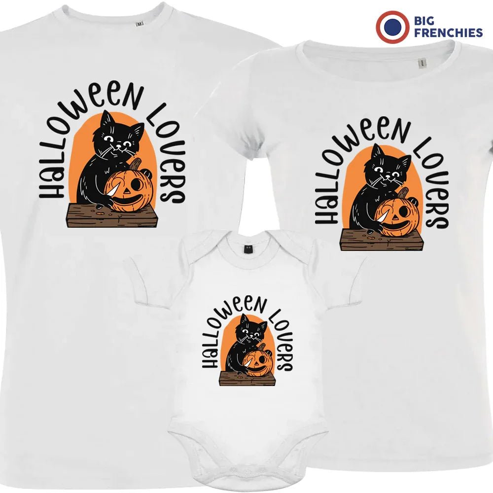 Halloween Lovers With a Cat Matching Organic Cotton Family Set (Set of 3) - Create Marketplace